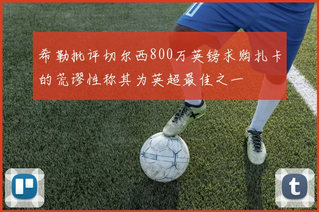 希勒批评切尔西800万英镑求购扎卡的荒谬性称其为英超最佳之一